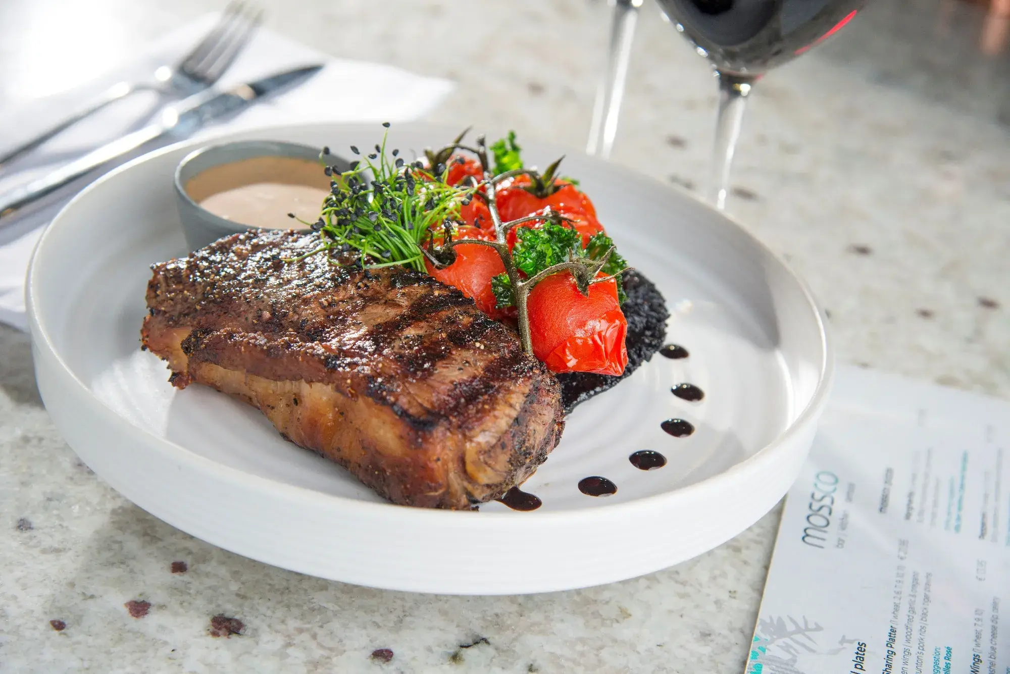 Steak dish at Mossco
